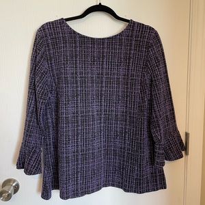 Purple and black Talbots dress top